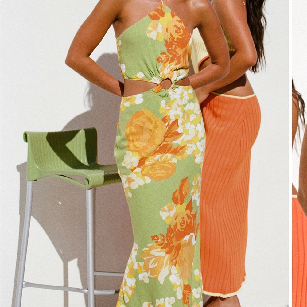 Sabo Skirt Gala Cutout Dress - Floral Sunset